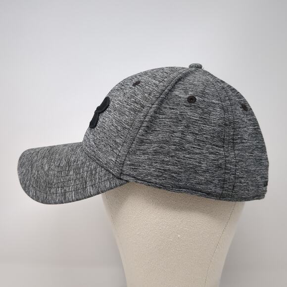 Under Armour Fitted Baseball Cap Gray XL Embroidered Vented Holes 6 Panel - Picture 3 of 9